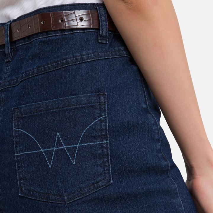 Actual product image Anne Weyburn Stretch denim denim skirt (38)