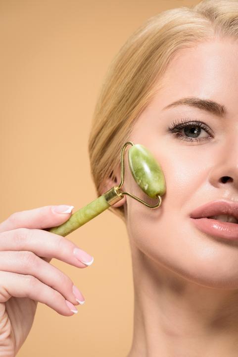 Image du produit PhoneLook Rouleau de massage double face en pierre de jade Soins du visage Accessoires anti-âge
