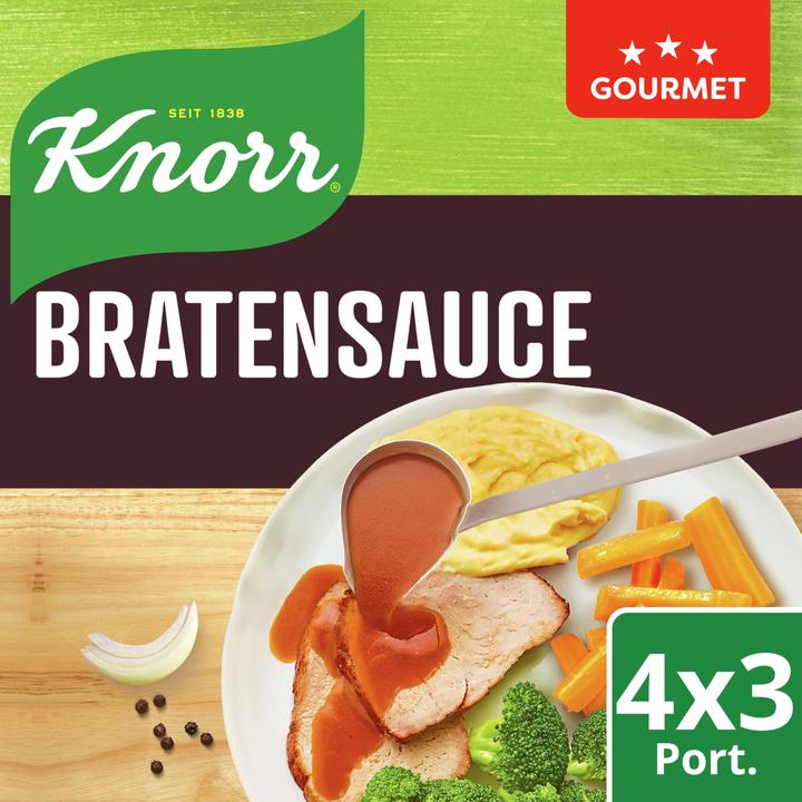 Immagine prodotto Knorr Salsa d'arrosto Gourmet Pack per buongustai, Salsa ideale con verdure tenere e carne (144 g)