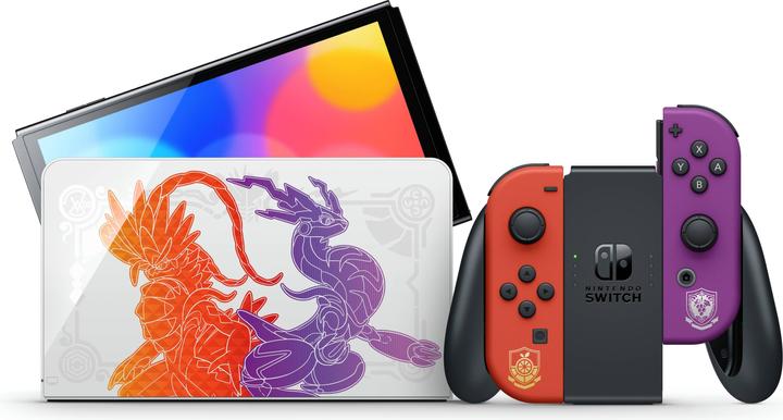 Actual product image Nintendo Switch (OLED model) Pokémon Crimson & Purple Edition