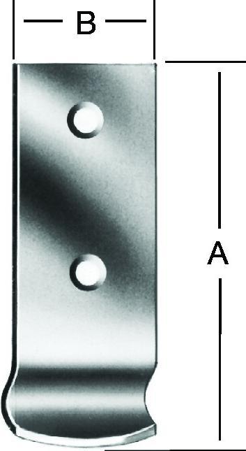 Actual product image Vormann Locking hook length 48 width 18 thickness 2 mm blue galvanised steel cranked (50 pcs.)