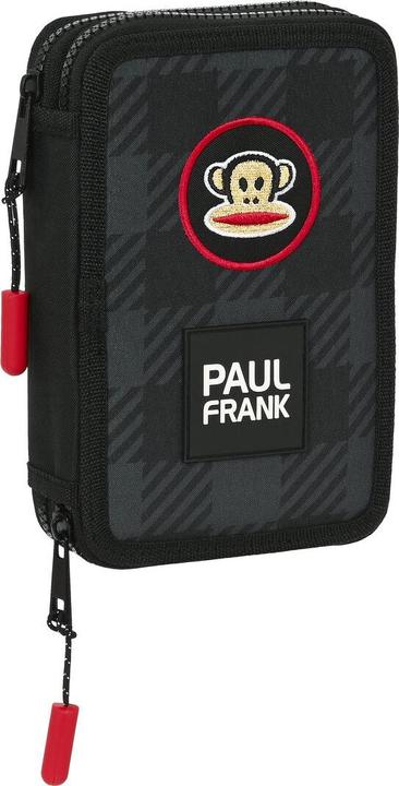 Actual product image Paul Frank Pencil case with accessories Campers Black 12.5 x 19.5 x 4 cm (28 pieces)