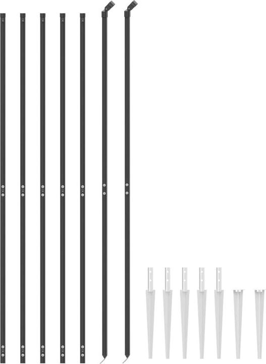 Actual product image VidaXL Maschendrahtzaun mit Bodenhülsen Anthrazit 1,4x10 m