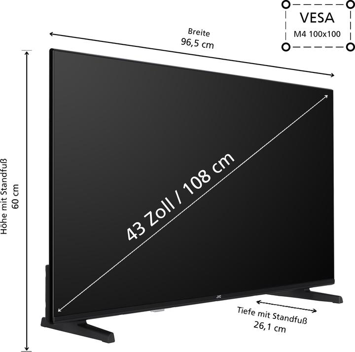 Immagine prodotto JVC LT-43VU3455 LED-TV UHD SMART TIVO (43", LED, 4K, 2024)