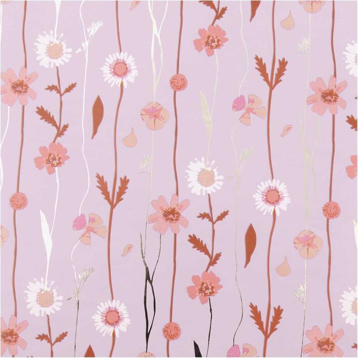 Actual product image Rico Design Wrapping paper flower tendrils lilac 70cmx2m (Wrapping paper, 1 x)