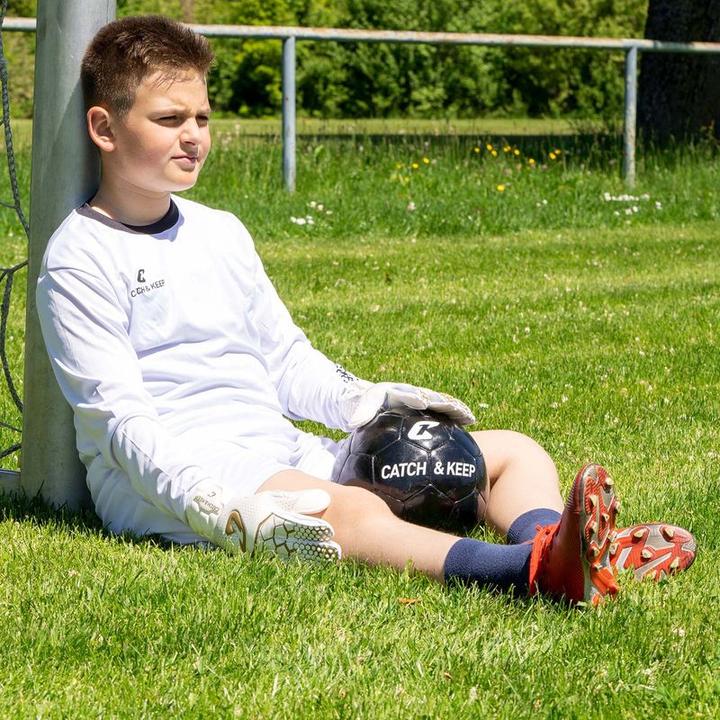 Produktbild Catch & Keep Fussballhandschuhe Kralle Junior Pro 3.0 Gr. 4 Golden Torwart Keeper Goalie Handschuhe (4)