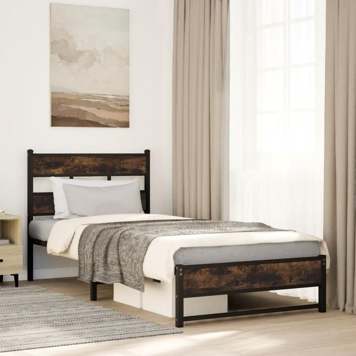 Actual product image VidaXL Metal bed Bed slatted frame single bed Bed frame without mattress 107x203cm (107 x 203 cm)
