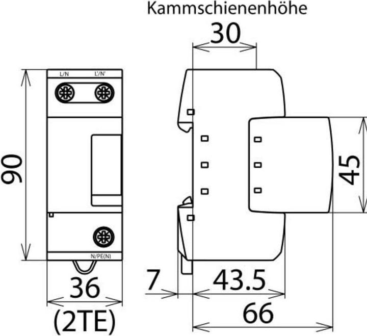 Actual product image Dehn 961120 Lightning current arrester 1-pole DEHNbloc M 50kA