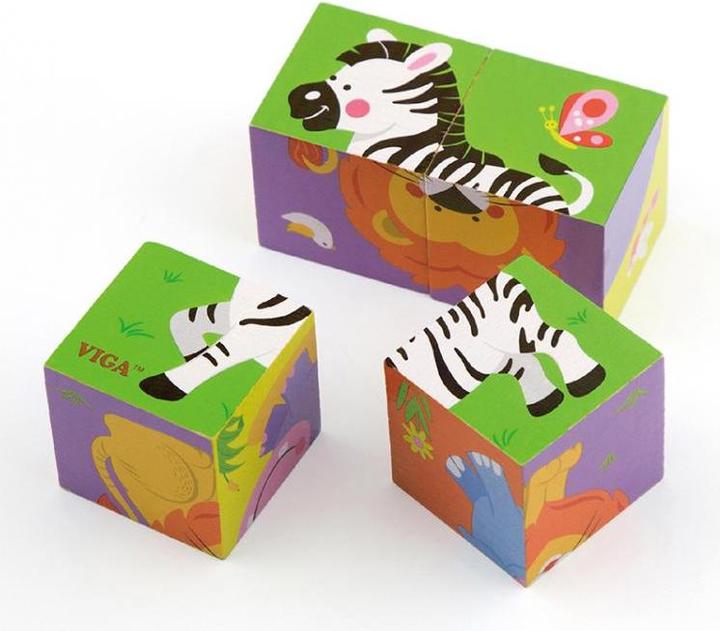 Actual product image Viga Toys Cube puzzle (4 pieces)