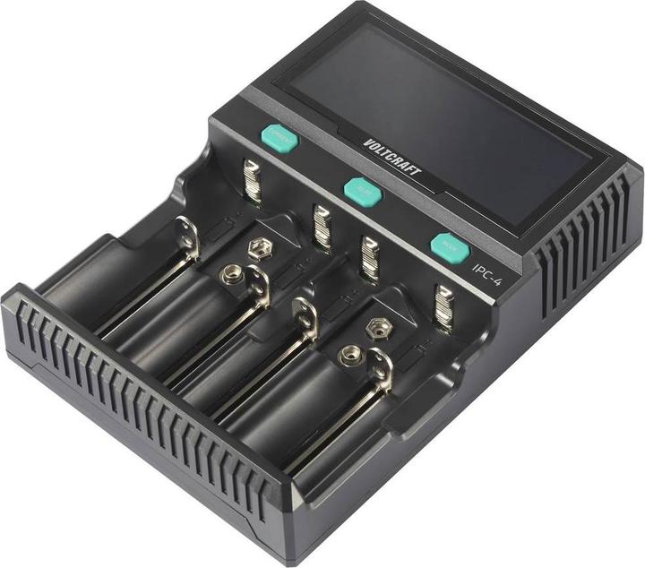 Productafbeelding Voltcraft IPC-4 rondcellige oplader LiIon, LiFePO, NiMH, NiCd, LiFePO4 A, Mignon (AA), Micro (AAA) (1 Pcs., 10440, 14500, 16340, 17335, 17500, 17670, 18490, 18650, 21700, 22650, 26500, 26650, 32650, AAA, A, AA, Sub-C, Lader zonder batterij)