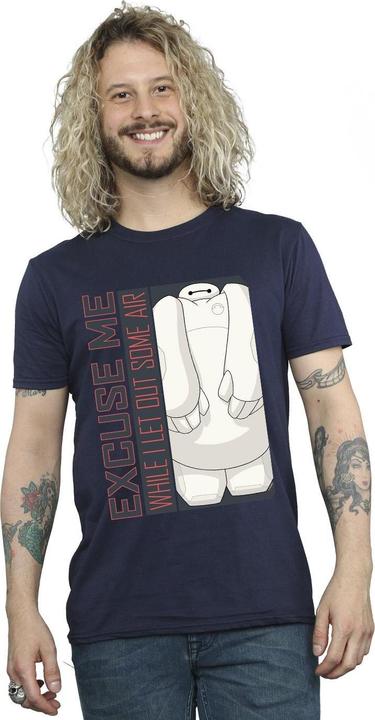 Actual product image Disney Mens Big Hero 6 Baymax Excuse Me Some Air T-Shirt (3XL)