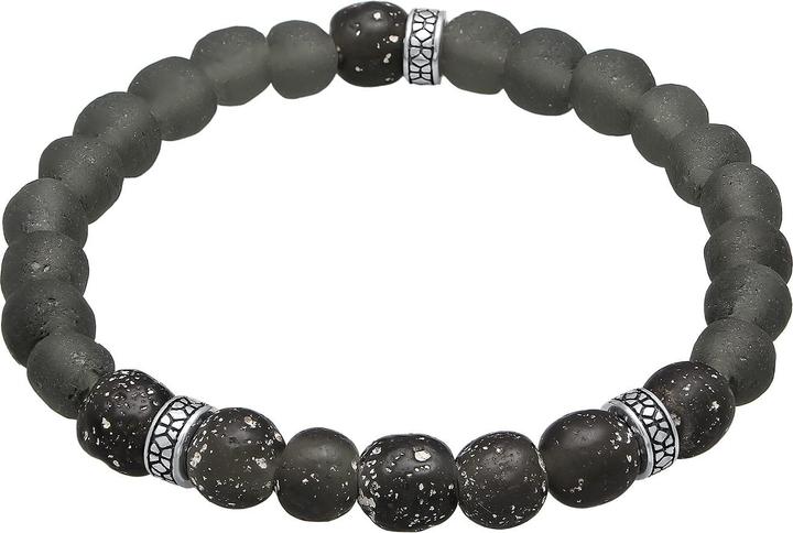 Immagine prodotto Kuzzoi Bracciale perle di vetro riciclate Argento 925 oliva (23 cm, Vetro, Argento 925, Plastico, Nessuna pietra)