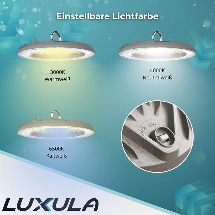 Actual product image Luxula LED high bay light LX500136, HighBay, UFO, 150W, 15000lm, CCT, IP65 (15000 lm)