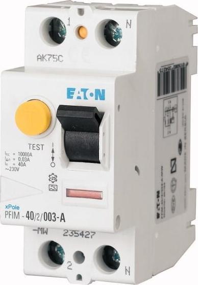Actual product image Eaton RCD switch, 25A, 2p, 30mA, type G 235449