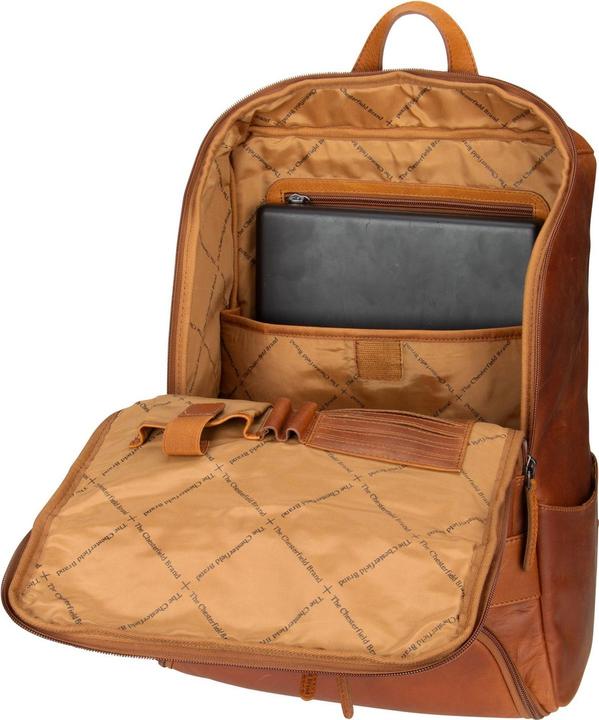 Actual product image Chesterfield Rich Leren Laptop Rugtas - 15.4 inch - Cognac (19 l)