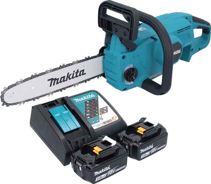 Immagine prodotto Makita DUC 307 RF2X3 Motosega a batteria 18 V 30 cm brushless + 2x batteria 3.0 Ah + caricabatterie (Sega a catena a batteria)
