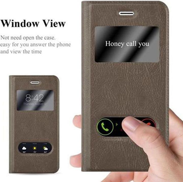 Produktbild Cadorabo Book mit View Doppelfenster Cover (Apple iPhone 7 Plus, Apple iPhone 7s Plus)