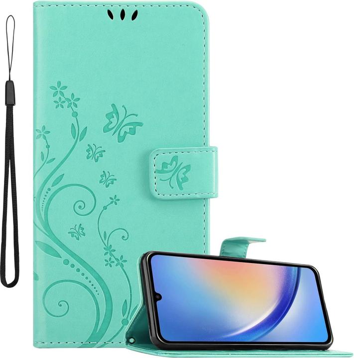 Produktbild Cadorabo Hülle für Samsung Galaxy A34 5G mit Blumen Muster (Samsung Galaxy A34 5G)