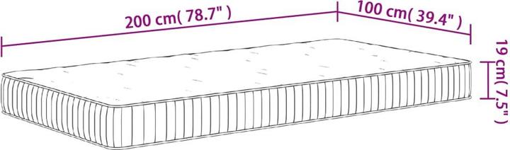 Actual product image VidaXL Jeronima (100 x 200 cm, Spring core)