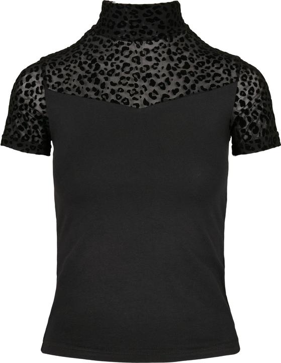 Urban Classics Ladies Flock Lace Turtleneck Tee