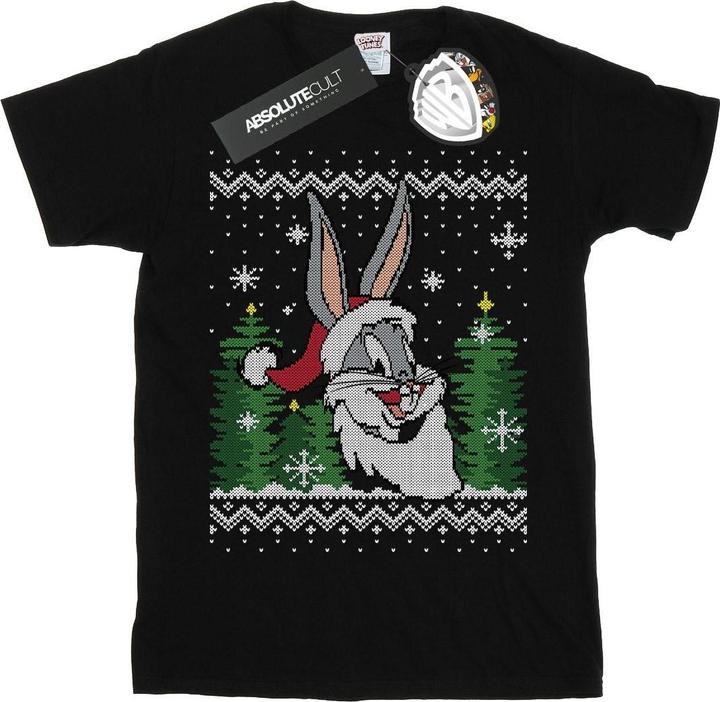 Looney Tunes Bugs Bunny Christmas Fair Isle TShirt Jungen