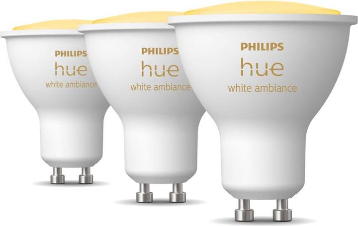 Produktbild Philips Hue White Ambiance (GU10, 4.20 W, 350 lm, 3 x, E)