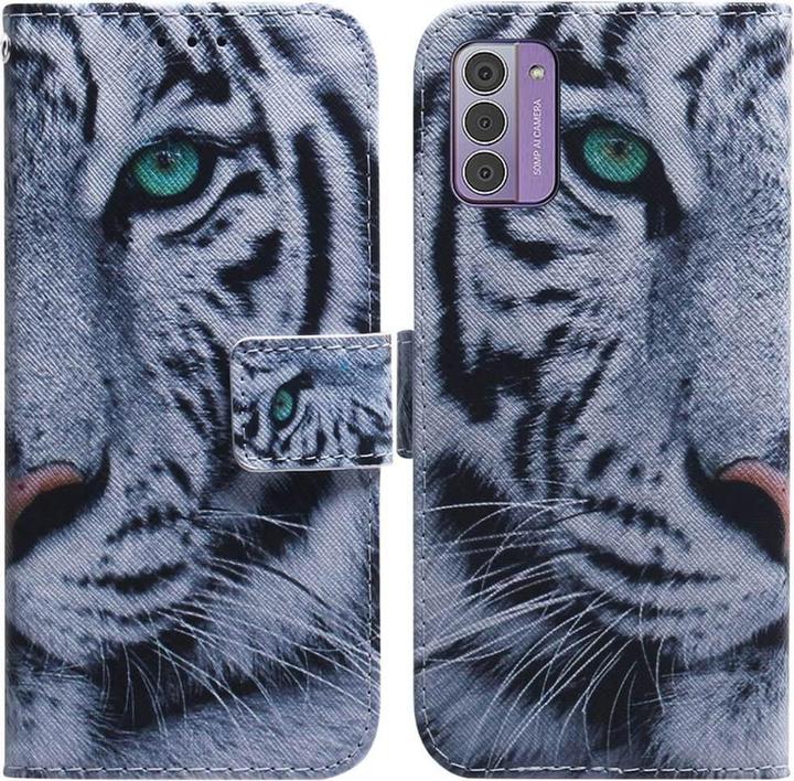 Actual product image Cover-Discount Nokia G42 - Leather Case Cover Tiger-Copy (Nokia G42)