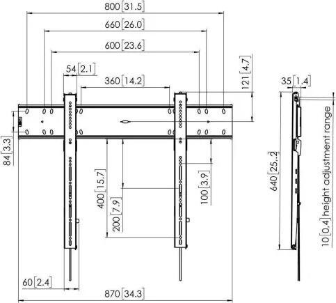 Actual product image Vogels PFW 6800 WALLMOUNT FIXED (Wall, 80", 100 kg)