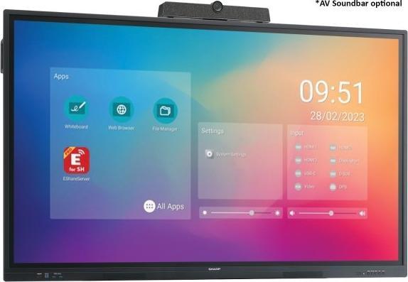 Image du produit NEC Sharp PN-LC652 Écran interactif 65", UHD, 350cd/m2 (3840 x 2160 pixels, 65")