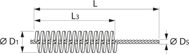 Image du produit Lessmann Brosses cylindriques IBE avec pointe émoussée 125 x 25 mm Drm 11,5 mm Brosses abrasives AO K (600)