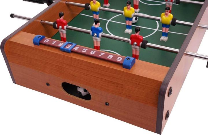 Actual product image Swisshandel24 Mini football table, table game table football including accessories, wood 51x31x10cm