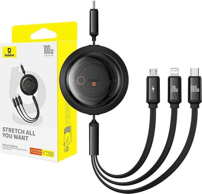 Image du produit Baseus USB type C - Micro USB B, Lightning, USB type C (1.10 m, USB 2.0)