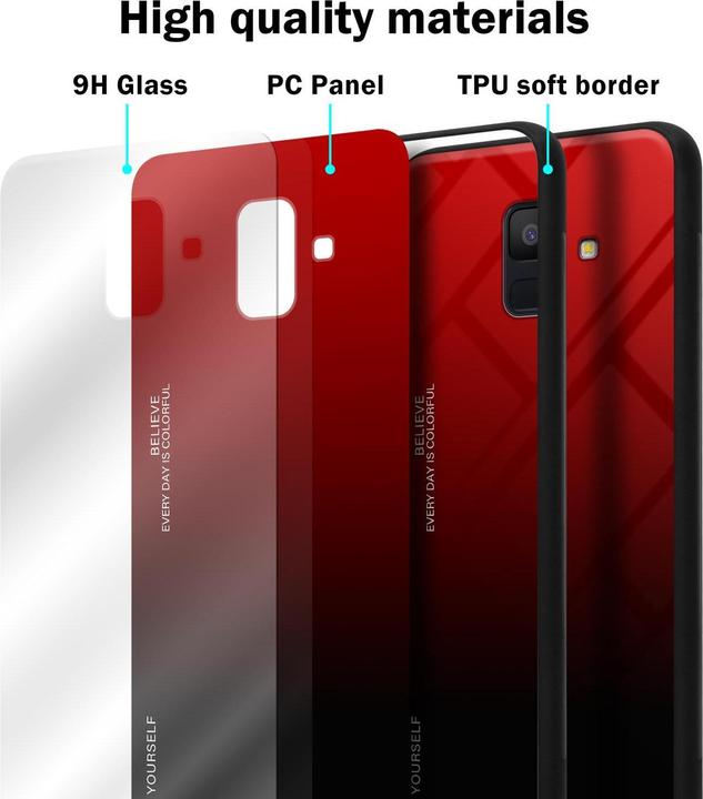 Produktbild Cadorabo TPU 2 Farben Glas Cover (Samsung Galaxy J6 (2018))