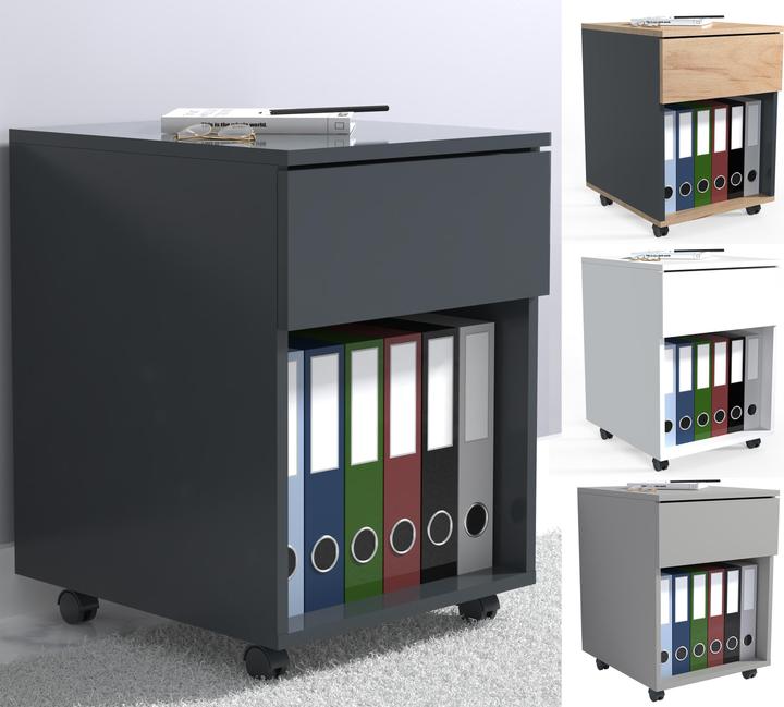 Actual product image VCM Mobile pedestal Office pedestal Castors rollable Dasola 1 drawer (39 x 70 x 55 cm)