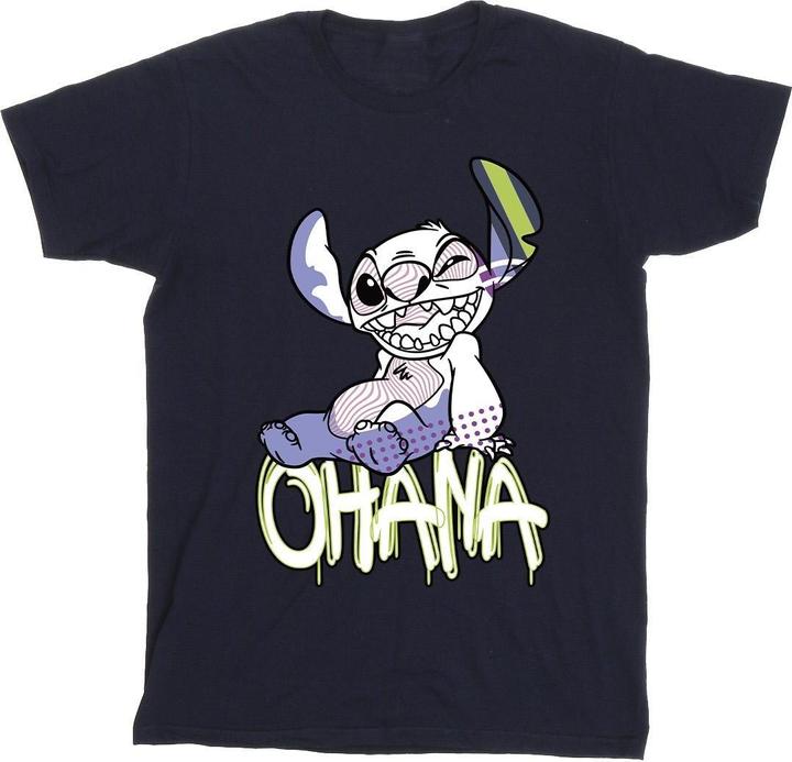 Image du produit Disney - T-shirt LILO AND STITCH OHANA GRAFFITI - Fille (152, 158)