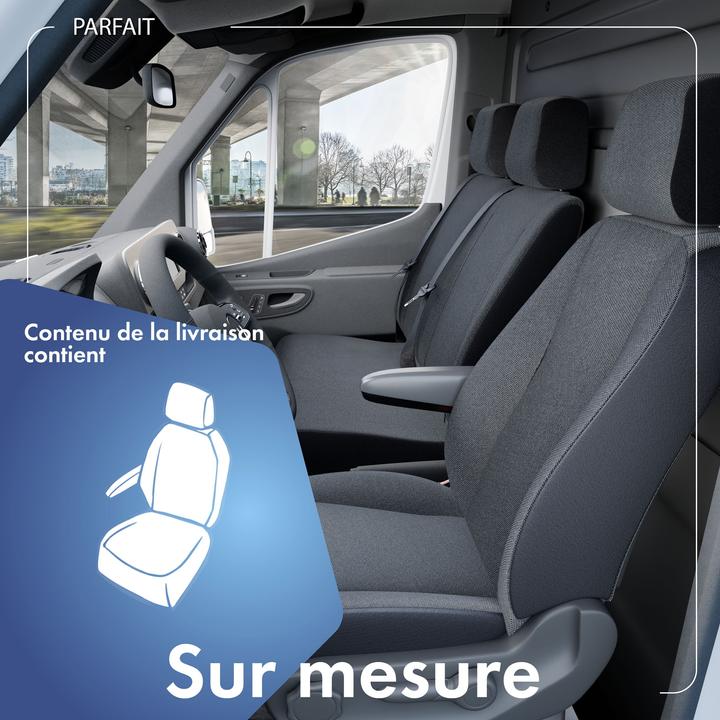 Image du produit Walser Housses de siège pour Ford Transit pour siège individuel avant en polyester BJ 05/2014 aujourd'hui
