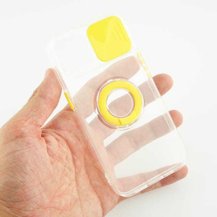 Image du produit PhoneLook Coque Caméra clapet avec anneau jaune (Apple iPhone 14 Plus)