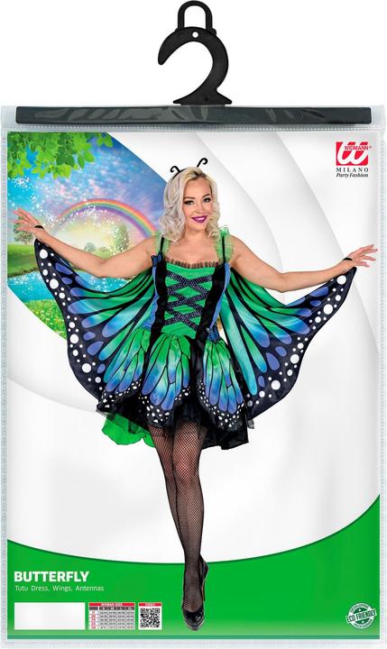 Image du produit Widmann Costume papillon pour femme vert-bleu (M)