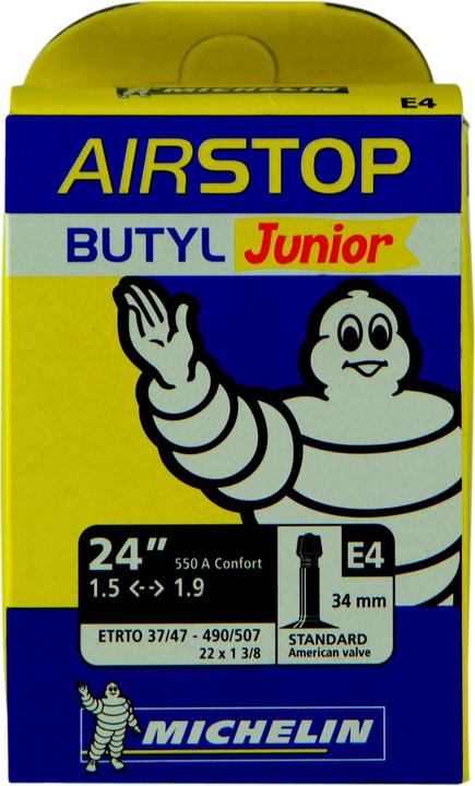 Immagine prodotto Michelin AIRSTOP Butile 24x1.50/1.90 Schrader 34mm (Schrader (AV), 22", 24", 490 mm)