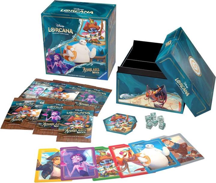 Image du produit Disney Lorcana : Mer d'Azur - Coffre aux trésors de Luminari -D- (Allemand, Affichage du booster)