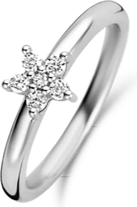 Produktbild Ti Sento Milano Ring Stern mit Zirkonia 12186ZI (56, 925 Silber)