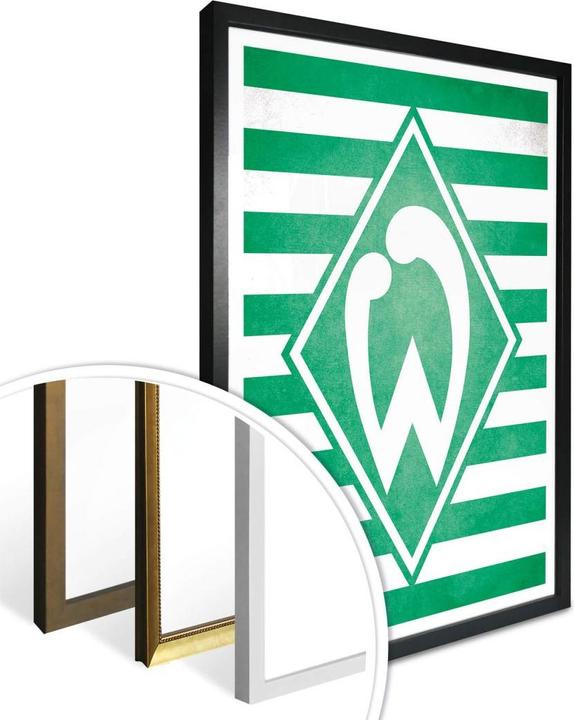 Image du produit SV Werder Bremen Werder Brême, le logo du Werder Brême à rayures (40 x 50 cm)