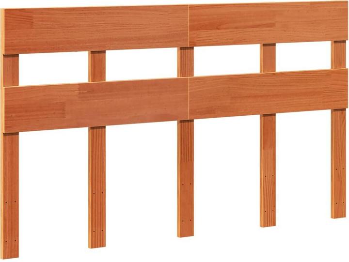Produktbild VidaXL Massivholzbett Holzbett Bett Palettenbett mit Kopfteil 120x190cm Kiefer (120 x 190 cm)