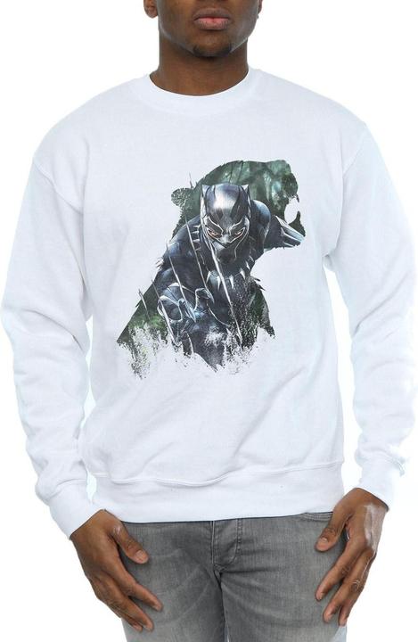 Immagine prodotto Felpa in cotone con silhouette selvaggia di Black Panther (M)