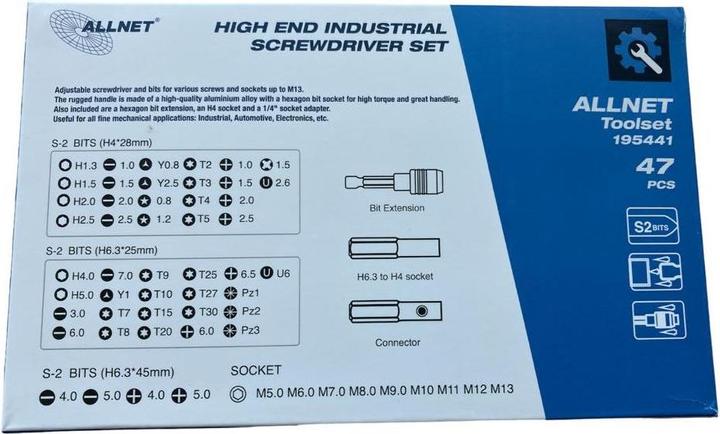 Image du produit Allnet Tools Set de tournevis, Toolkit/outil de haute qualité 60 pièces