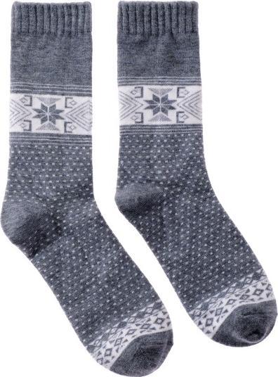 Produktbild Snazzy Santa Weihnachtssocken Schneeflocke mit Wolle grau 41-47 von (41 - 47)
