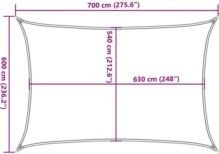Immagine prodotto VidaXL Sonnensegel (600 x 700 cm)