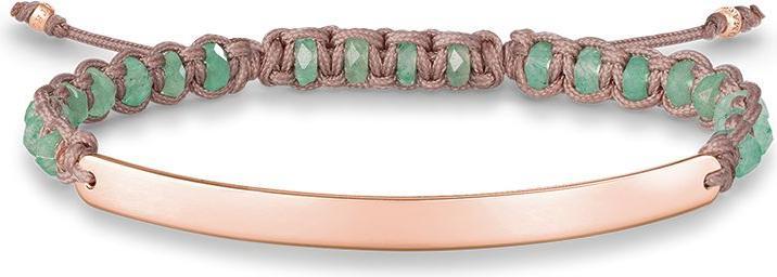 Thomas Sabo Armband Grün (21 cm, Kunststoff, Silber)