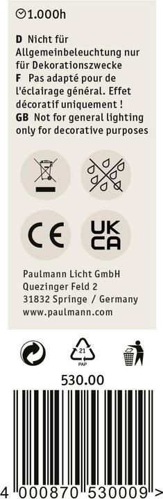 Actual product image Paulmann Cosylight (E14, 3 W, 1 lm, 10 x, E)