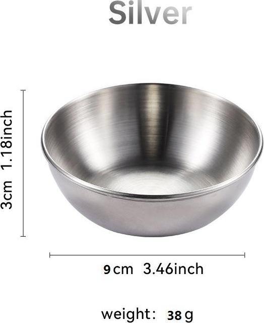 Image du produit JTI 4x petites cuvettes en acier inoxydable (3 cm, 4 x)